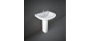 Lavabo con colonna in ceramica RAK serie Orient 