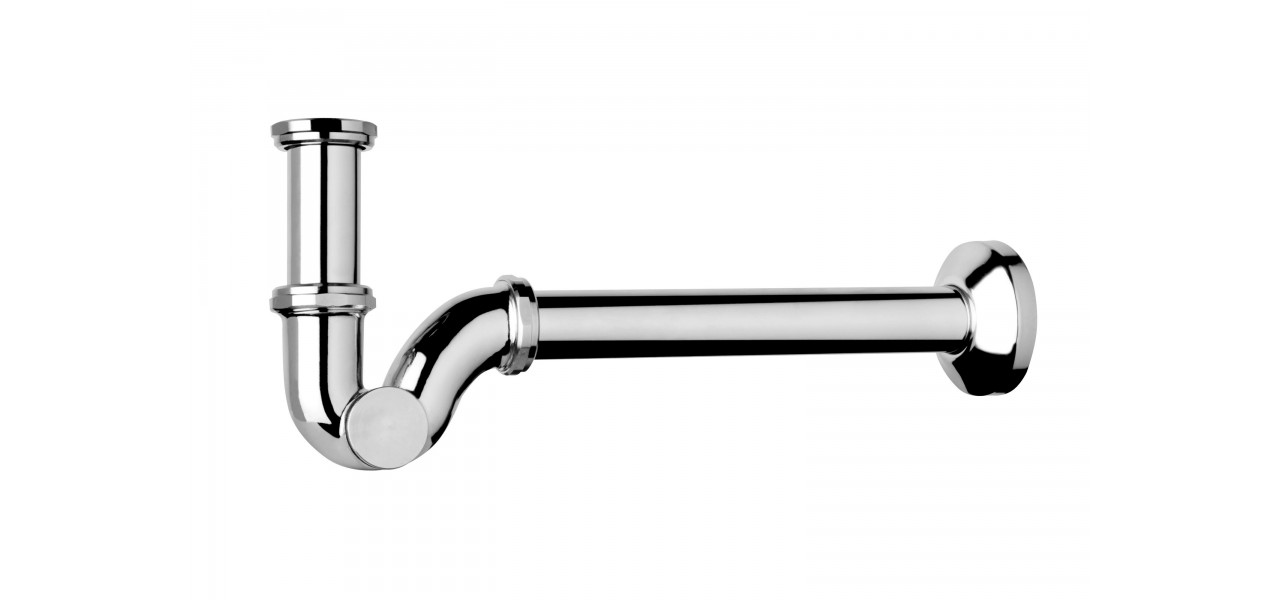 Sifone a S cromato da 1-1/4" senza piletta