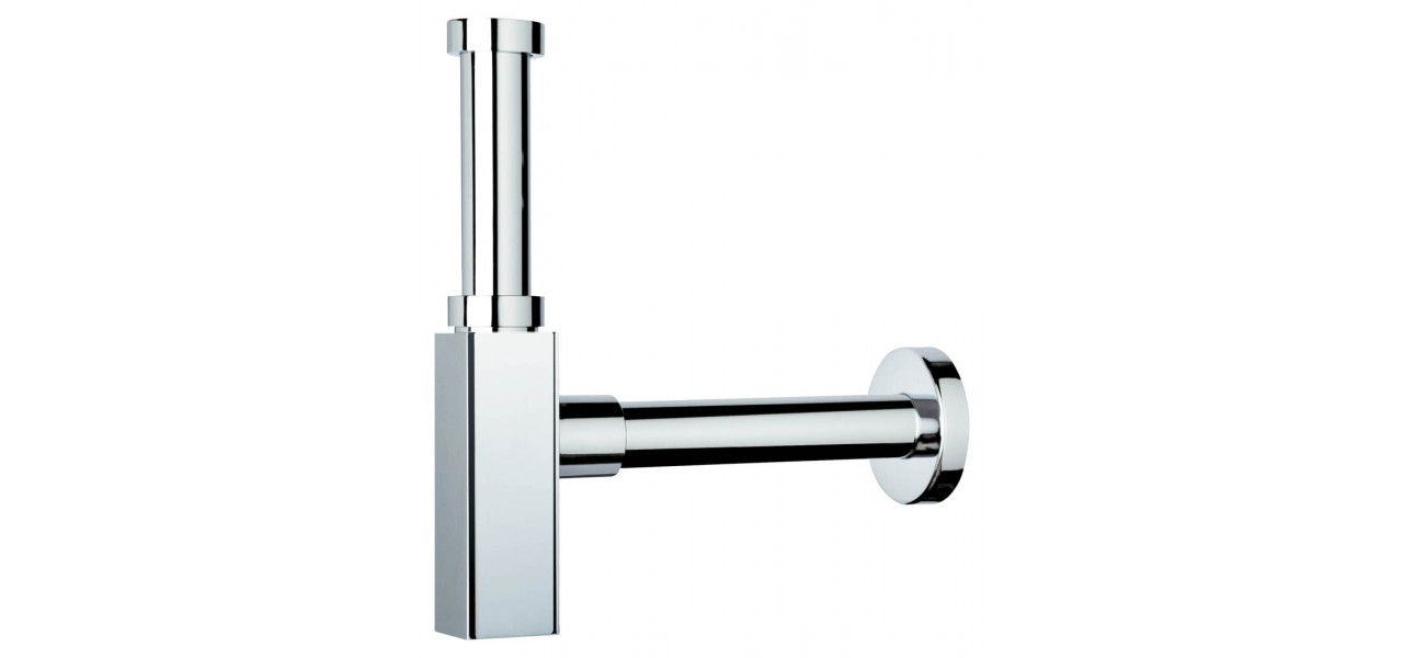 Sifone design in ottone cromato Quasar OMP TEA