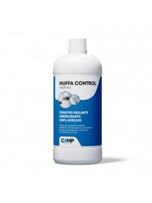 CAMP Muffa Control Fissativo - Primer Isolante Fissativo 100% Acrilico Antimuffa flacone 1 Lt