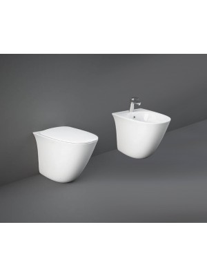 Set bagno completo bidet ,vaso e coprivaso rallentato RAK Serie Sensation a pavimento