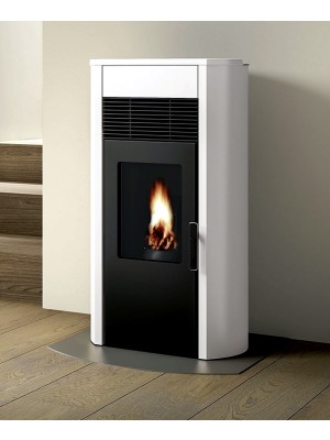 STUFA A PELLET ROBERTA AIR 120 ACCIAIO BIANCA ROYAL (BY PALAZZETTI)