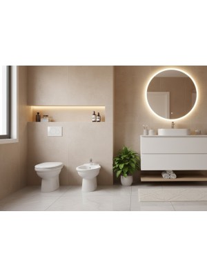 Set bagno completo bidet ,vaso e coprivaso RAK Serie karla a pavimento