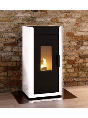 STUFA A PELLET ILDE AIR 80 ACCIAIO BIANCA ROYAL (BY PALAZZETTI)
